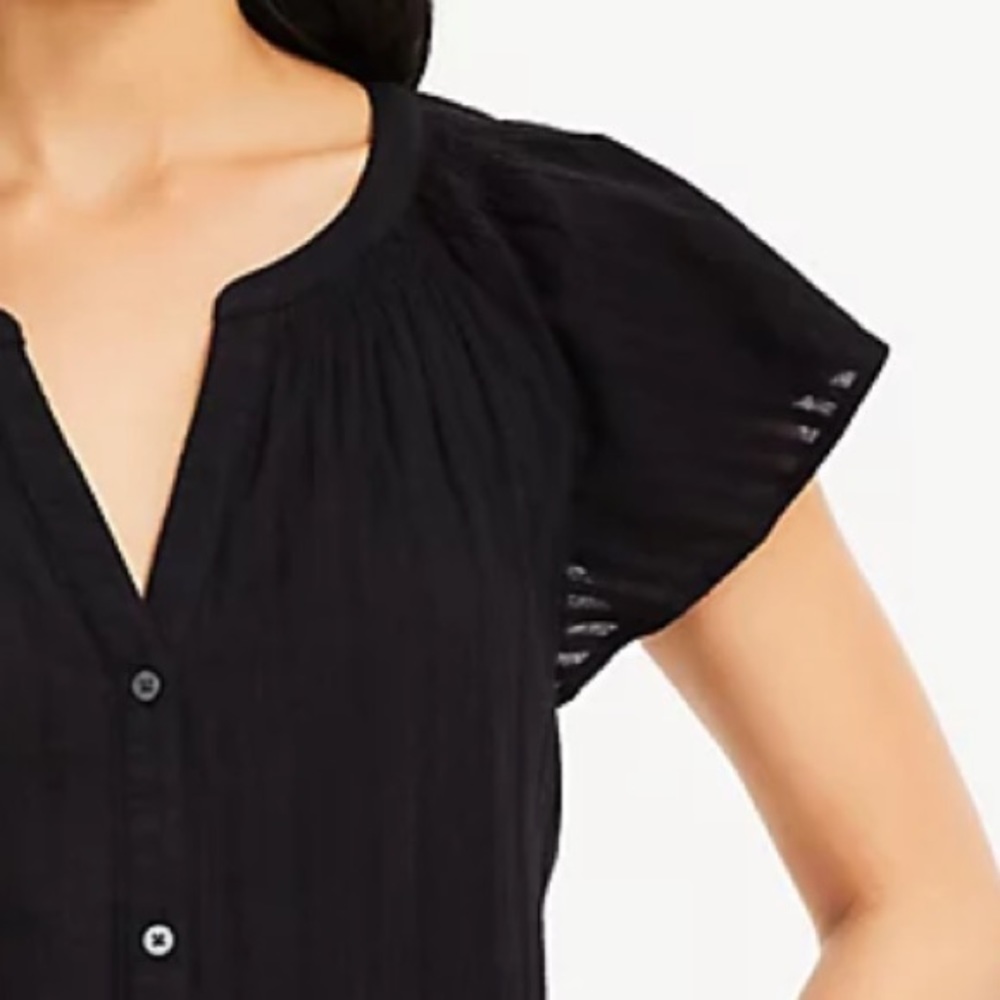 Loft Flutter Sleeve Button Top - image 7